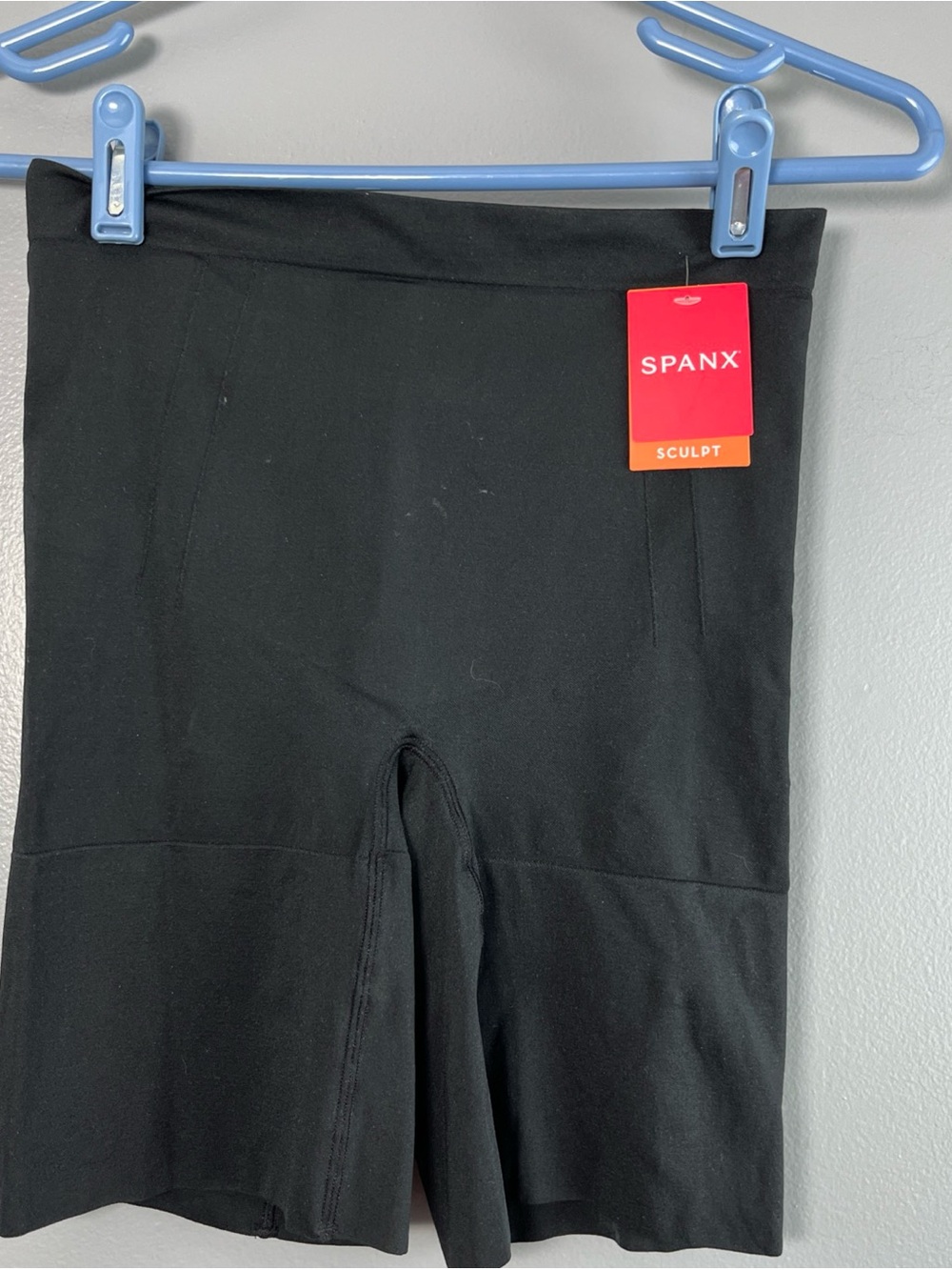 SPANX Sculpt Black Shaping Shorts with Red Tag